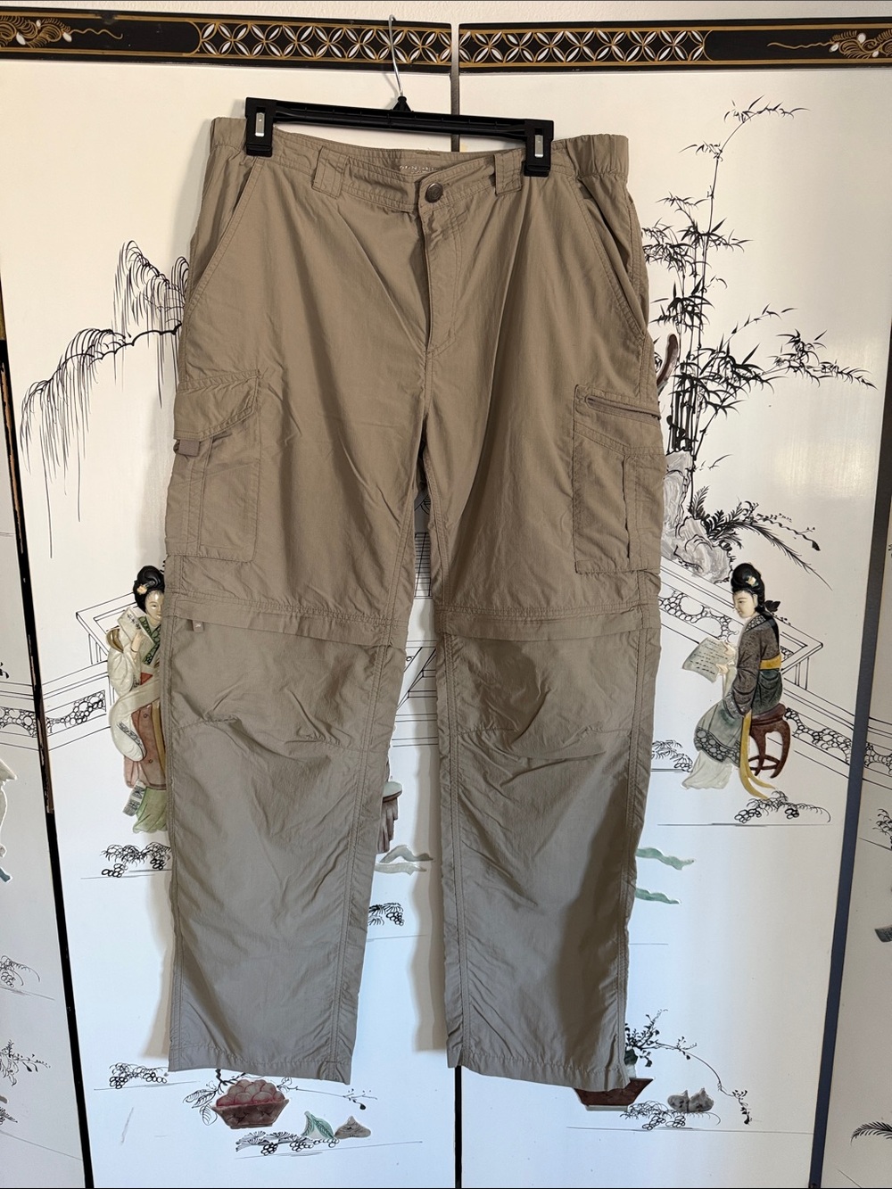 Columbia Men's Convertible zip off Cargo Pants — Light Khaki